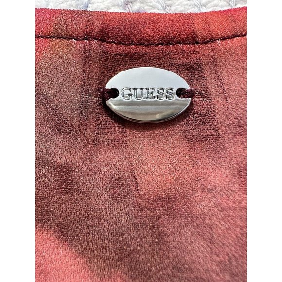 Guess Dress Small Multicolor Kaleido Print Pleated Hi-Lo Lined Racerback Womens - Picture 13 of 16